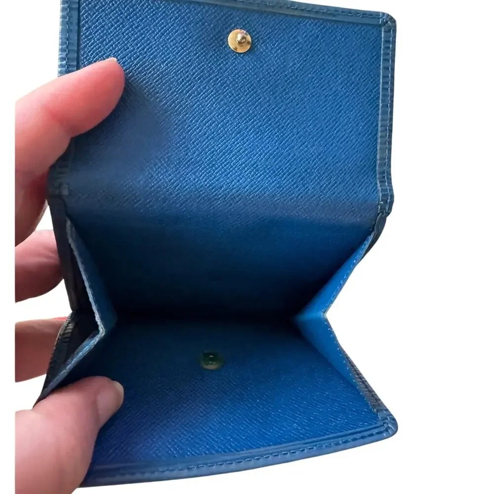 Louis Vuitton Blue Epi Leather Elise Compact Wallet
